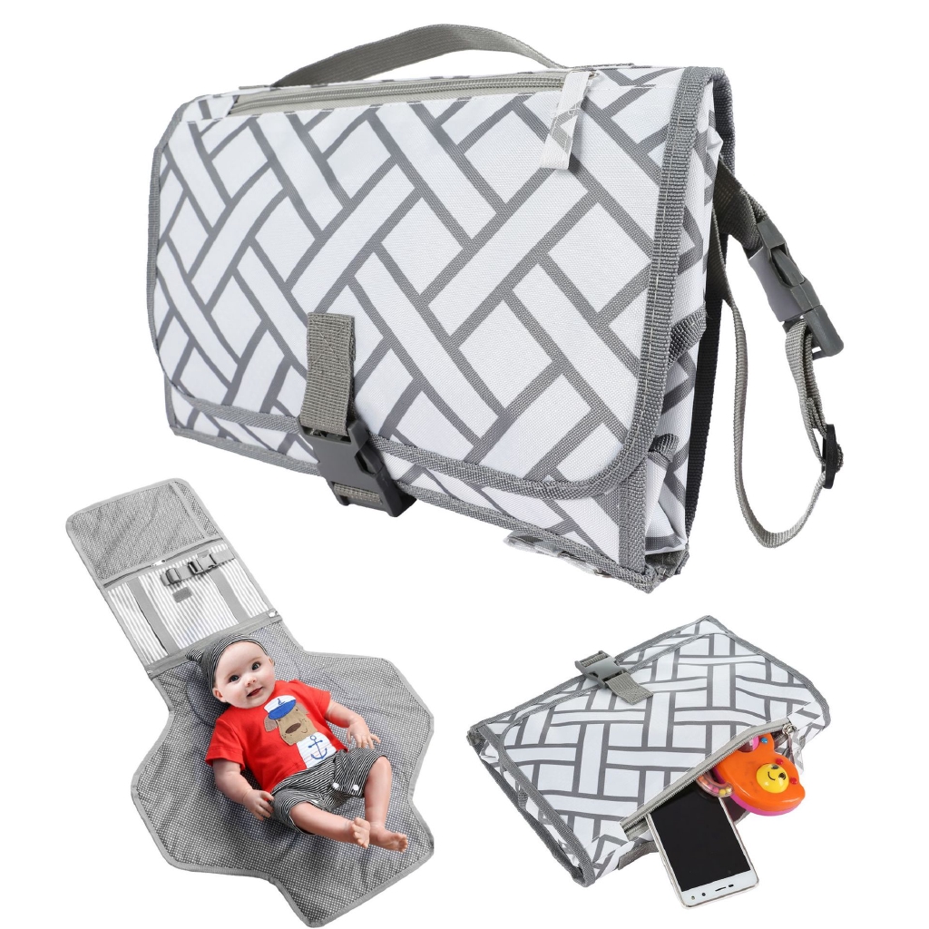 diaper bag with built in changing pad