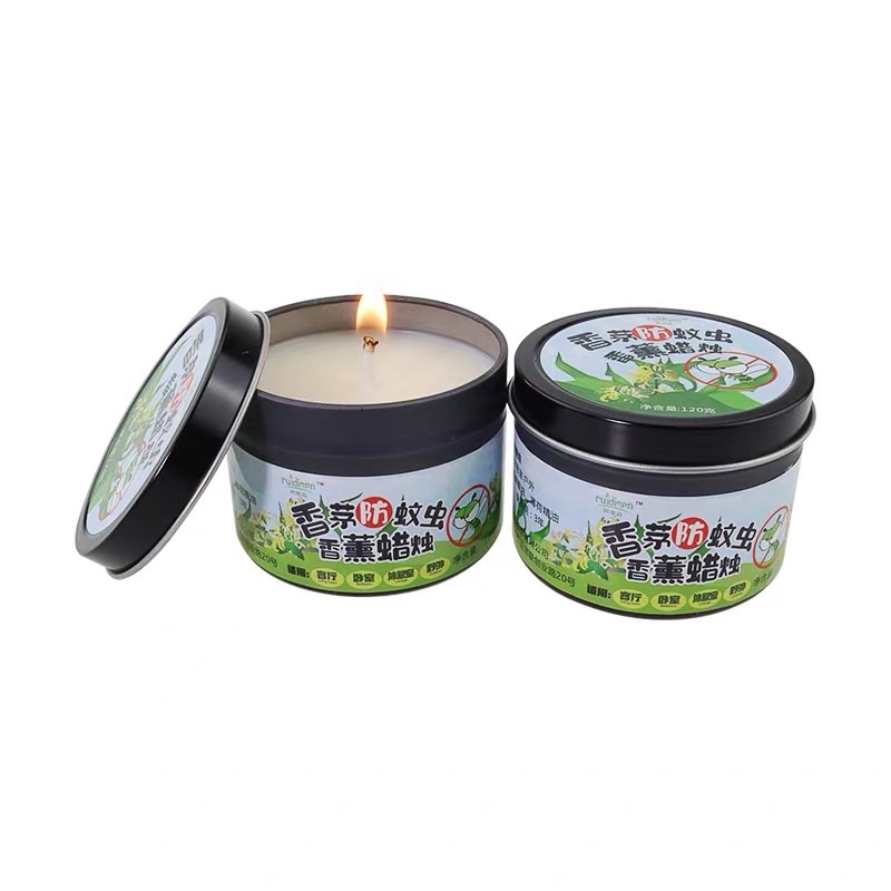 Dengue Lemongrass Mosquito Candle Natural Indoor OutdoorLilin Nyamuk香茅防蚊蜡烛 天然精油驱蚊 灭蚊室内室外 无烟清爽