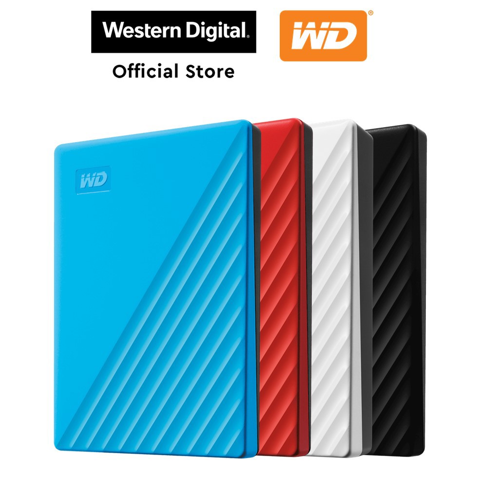 Wd My Passport 1tb 2tb 4tb 5tb Portable External Hard Disk Drive Hdd Usb3 0 Red Blue Black White Shopee Malaysia