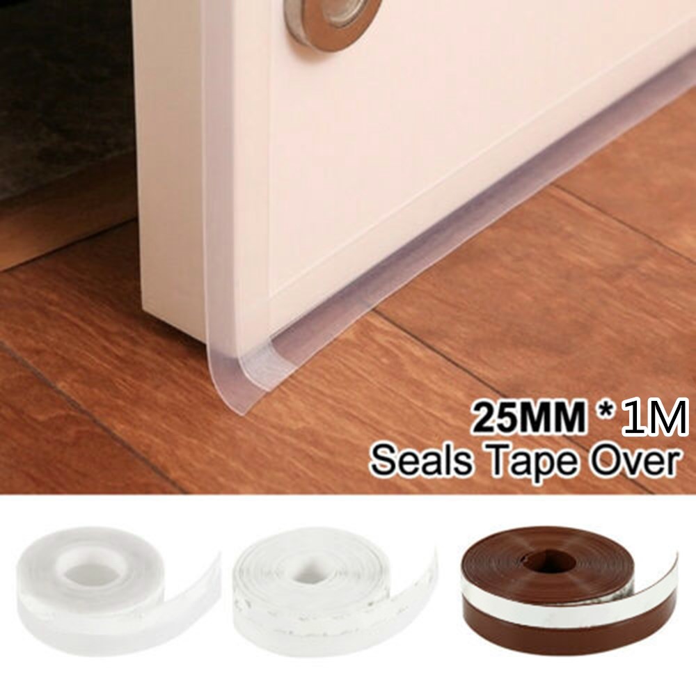 1M Door Seal Strip Bottom Self Adhesive Weather Stripping Soundproof For Window