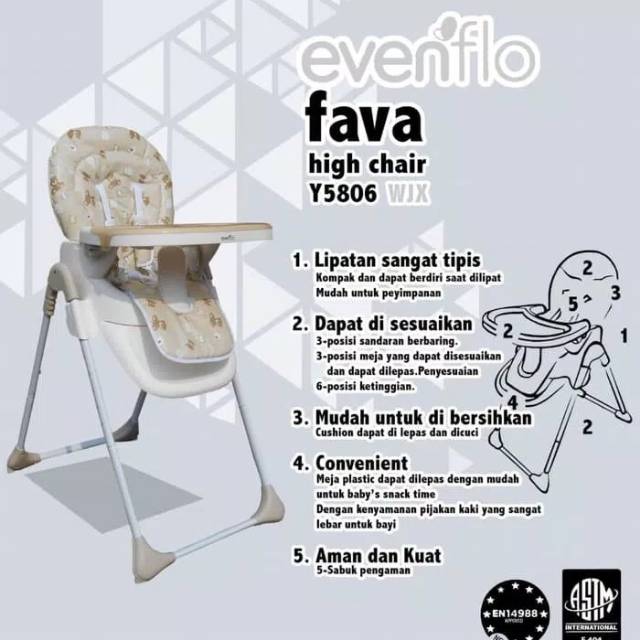 evenflo fava high chair