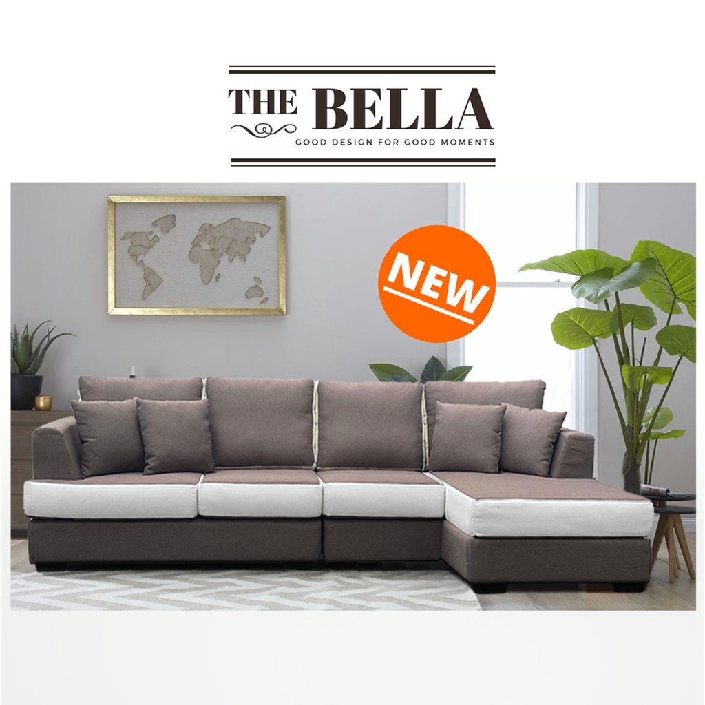 [TECK SENG] Modern 4 Seater L Sofa / The Bella Modern Minimalist Sofa