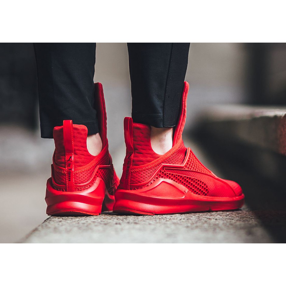 red puma sneakers rihanna