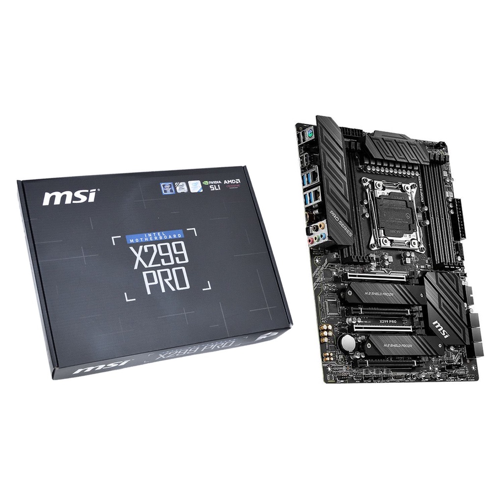 MSI X299 PRO LGA2066 Intel X299 Twin Turbo M.2 DDR4 ATX Desktop ...