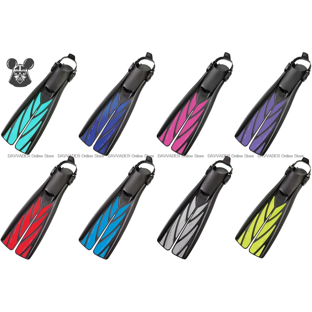 ATOMIC AQUATICS SplitFins Open Heel Diving Fins with Spring Heel Straps