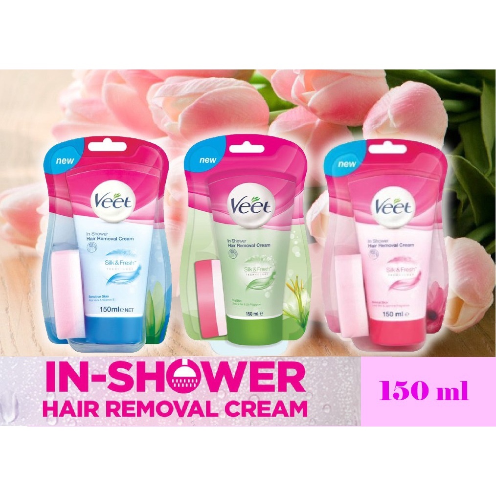 VEET In Shower Hair Removal Cream 150ml ( Sensitive/ Dry/ Normal Skin