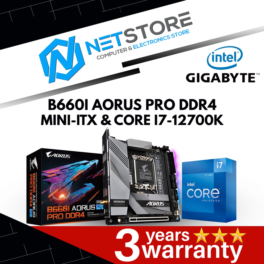 PWP GIGABYTE B660I AORUS PRO DDR4 MINI ITX INTEL CORE I7 12700K PROCESSOR Shopee Malaysia