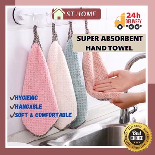1pc Kain Tuala Lap Dapur Hangable Super Absorbent Kitchen Hand Towel