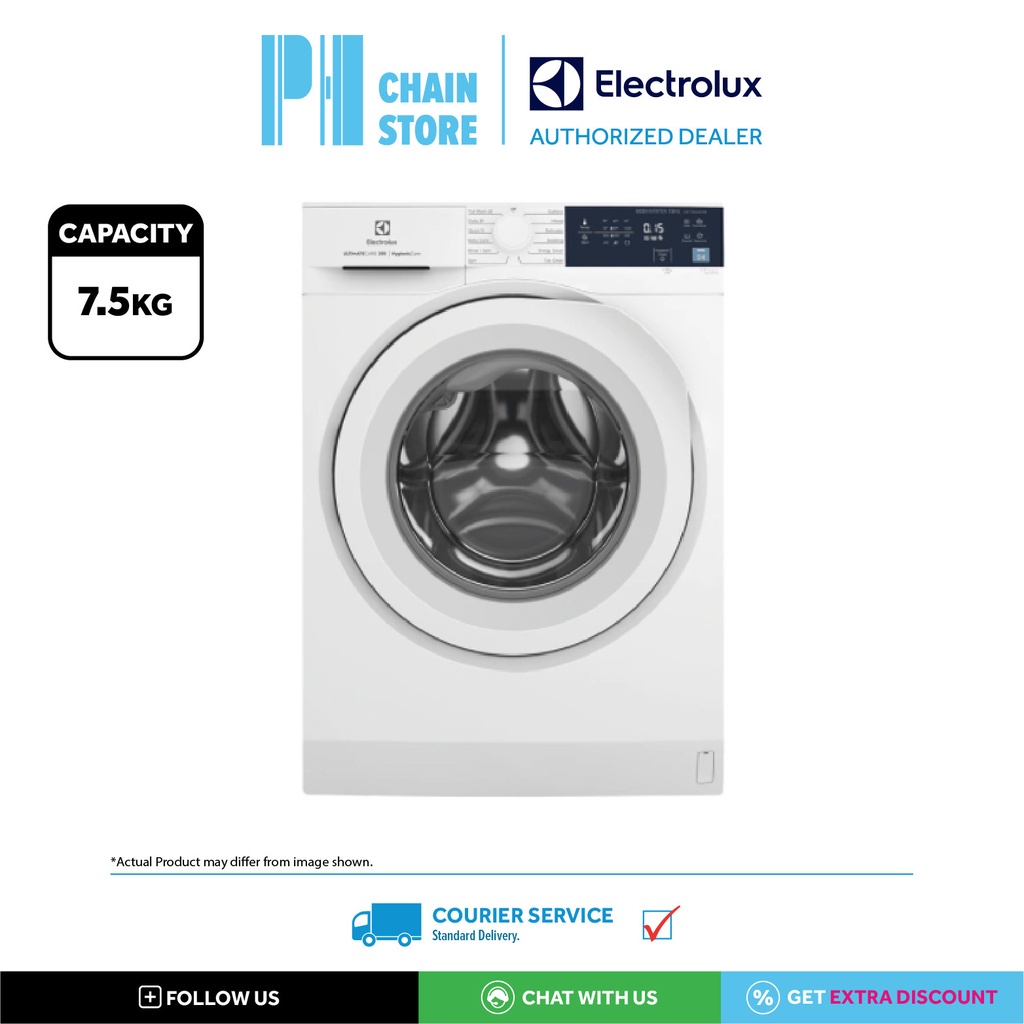 ELECTROLUX EWF7524D3WB 7.5KG ULTIMATECARE 300 FRONT LOAD WASHER WITH ...