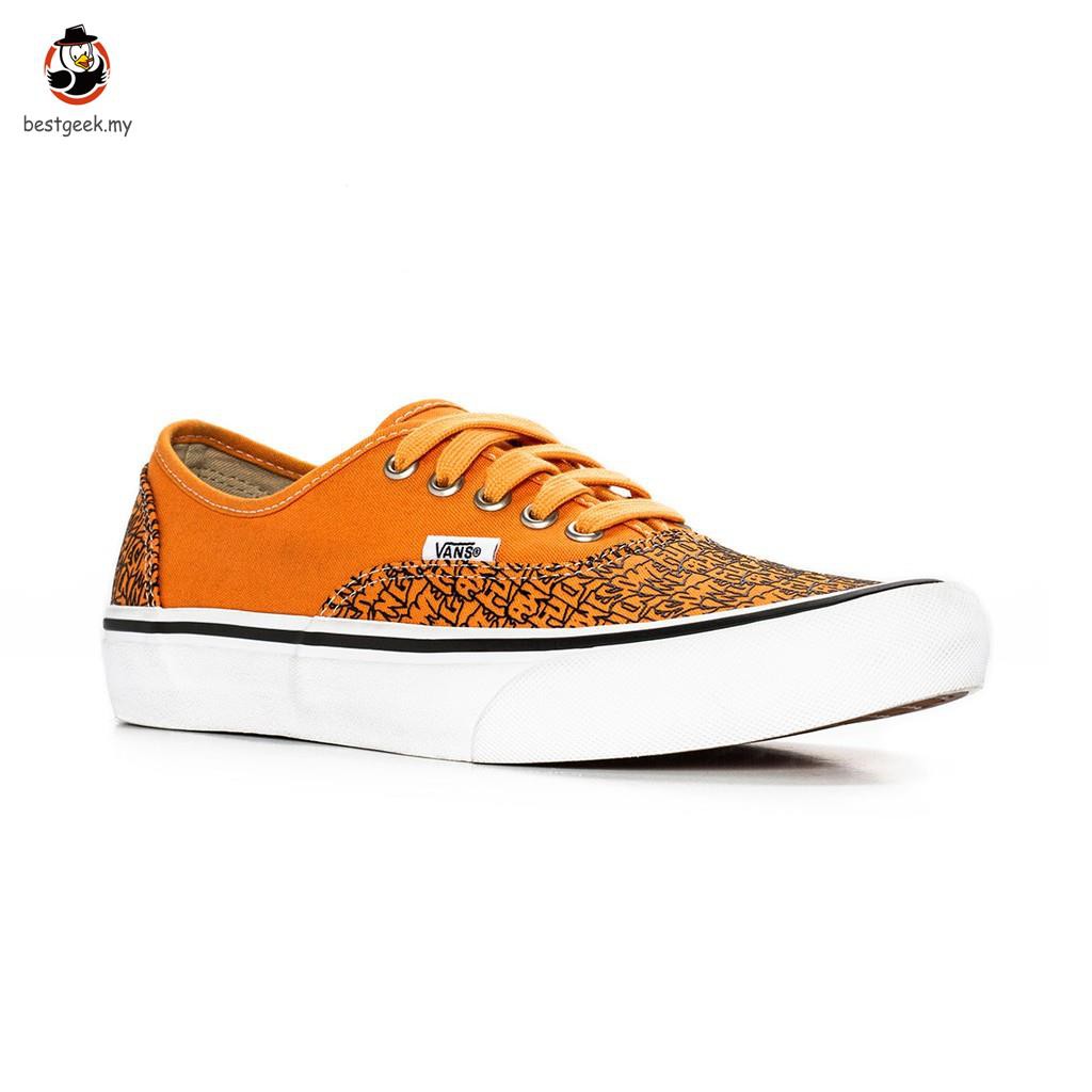 vans orange authentic