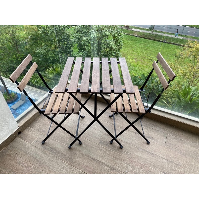 IKEA TARNO Outdoor Dining Set Bistro Table Set Solid Wood Outdoor Set