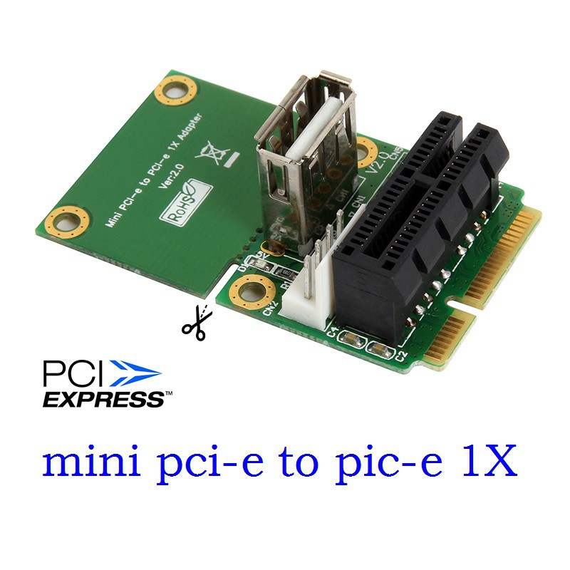 Pci-e express 1x slot riser card extender