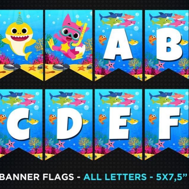 baby shark alphabet letters