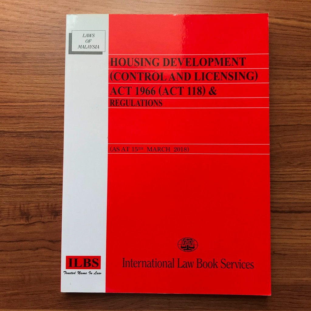 Buy Book Housing Development Control Licensing Act 1966 As At 15th March 2018 Seetracker Malaysia