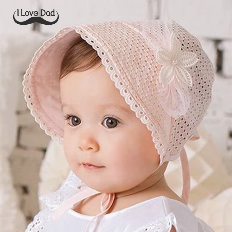 white baby girl hat