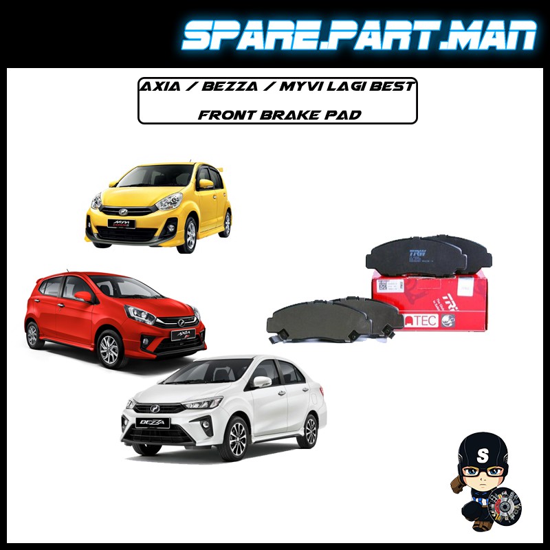 TRW Axia / Bezza / Myvi Lagi Best Front Brake Pad ( GDB7856 ) 1 SET