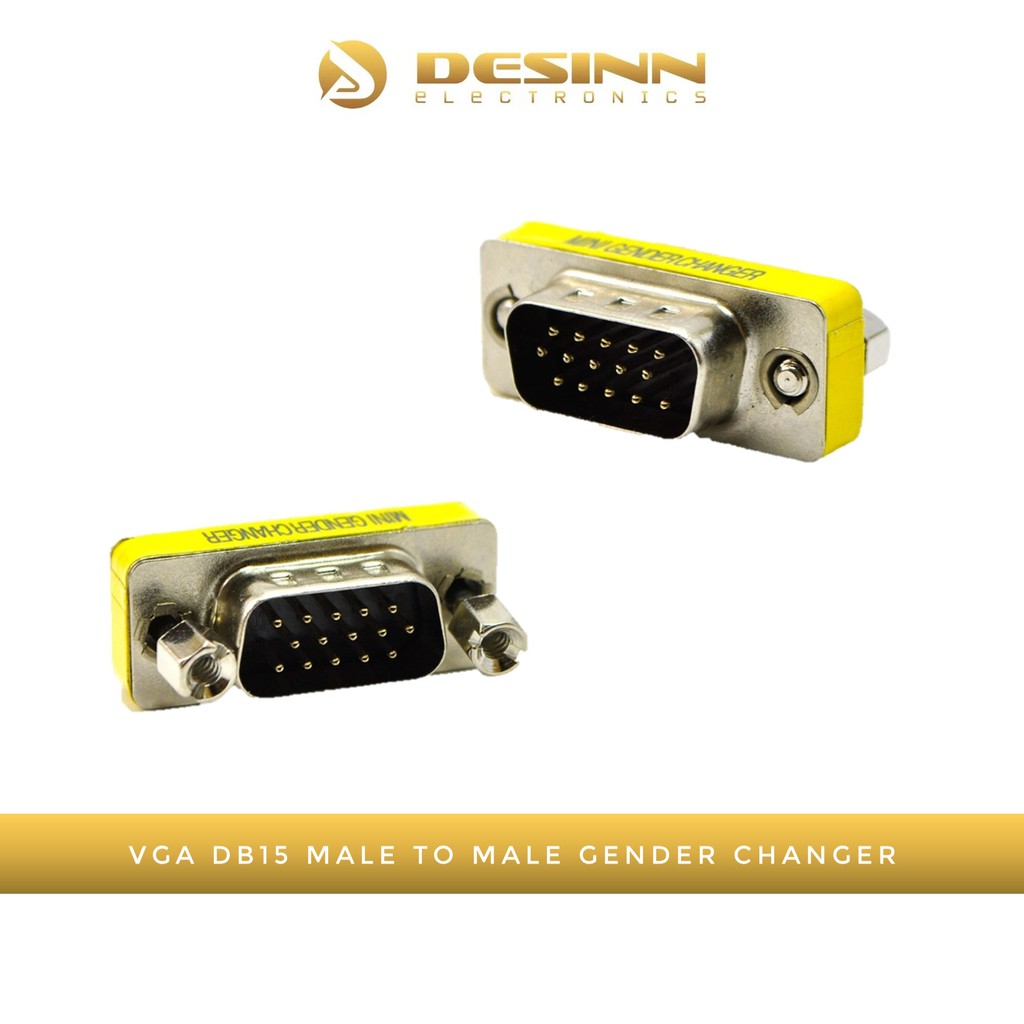 VGA DB15 Male to Male Gender Changer Adapter Converter Shopee Malaysia
