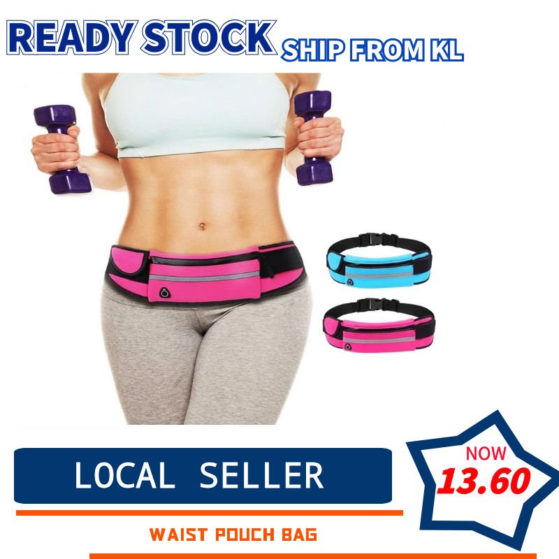 ⭐⭐⭐⭐⭐ READY STOCK NEW Waist Pouch Bag For Running And Exercise Workout With Earphone Jack Slot