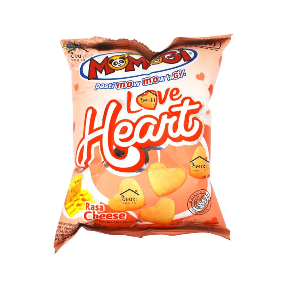 Momogi Bite Size Love Cheese Snacks Extrudate Flavored Cheese Tasty