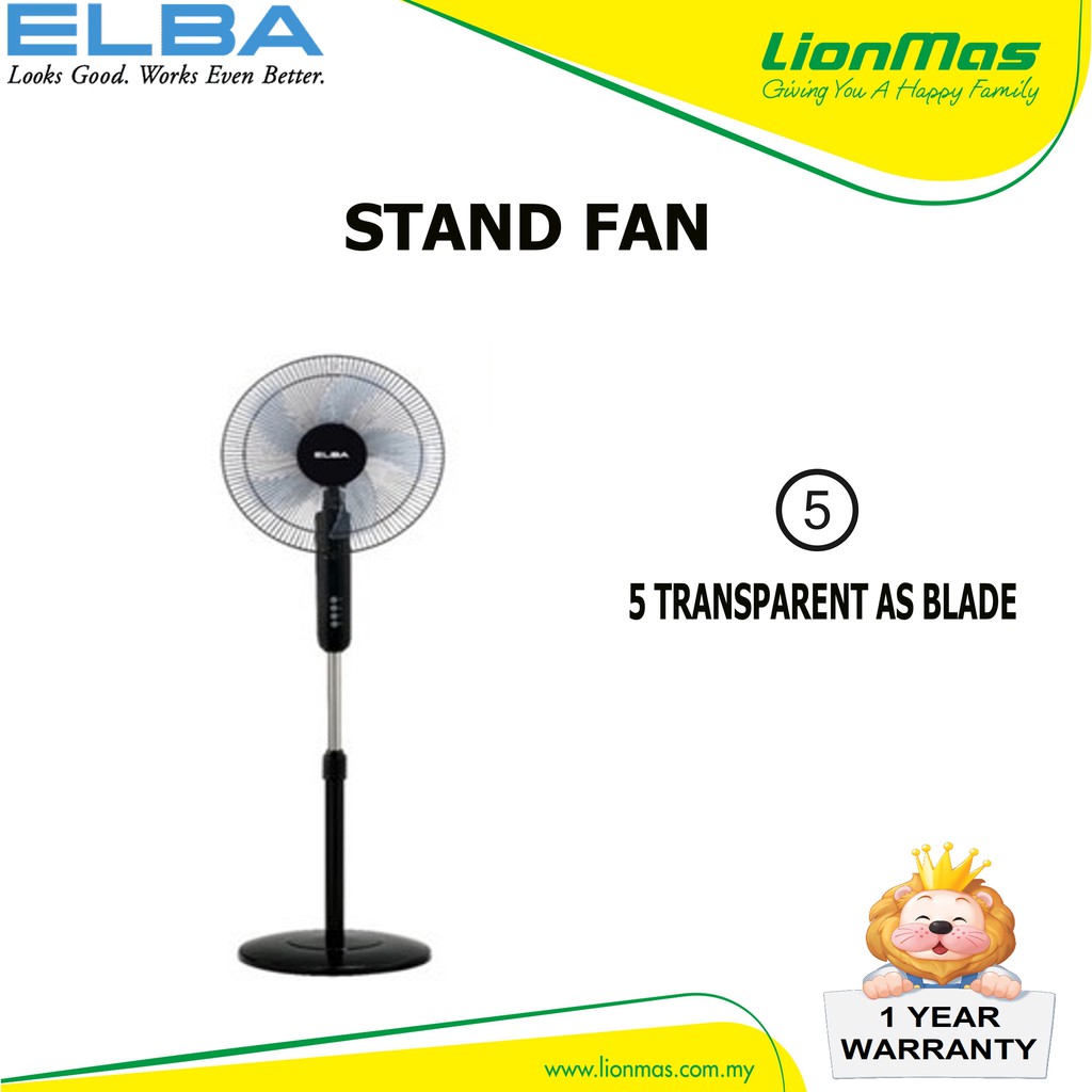 ELBA 16" STAND FAN 3SPEED ELBESFJ1656BK Shopee Malaysia