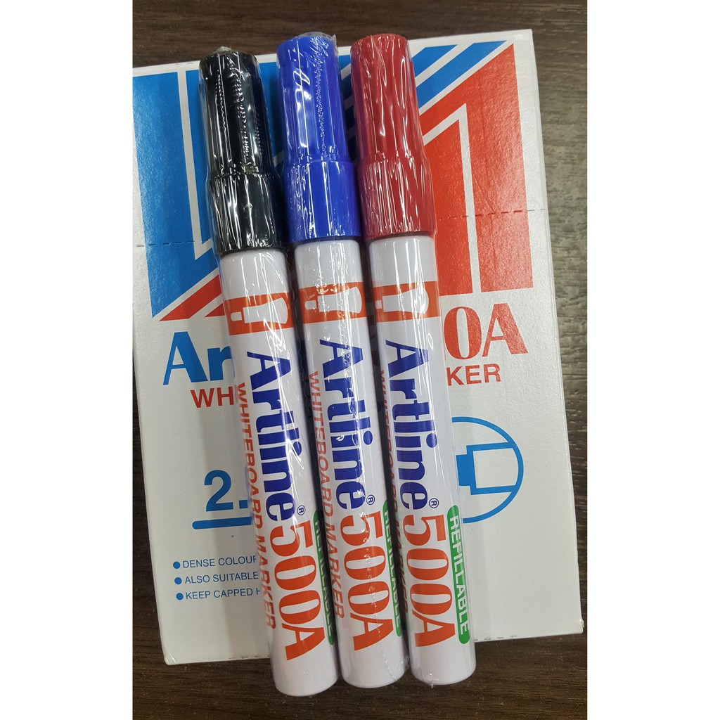 ARTLINE 500A WHITEBOARD MARKER PEN - BLACK/BLUE/RED (PER PCS) | Shopee ...