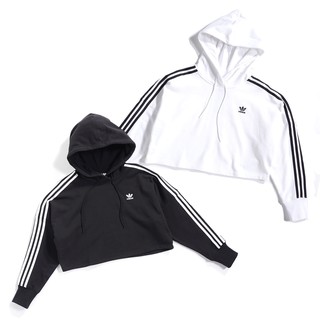adidas logo crop hoodie ladies