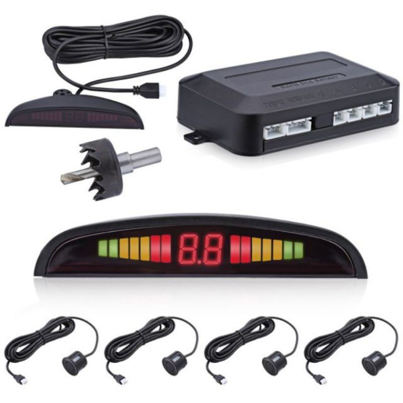 Car Reverse Sensor System 4 Probe Reverse Radar For Automobile Shopee