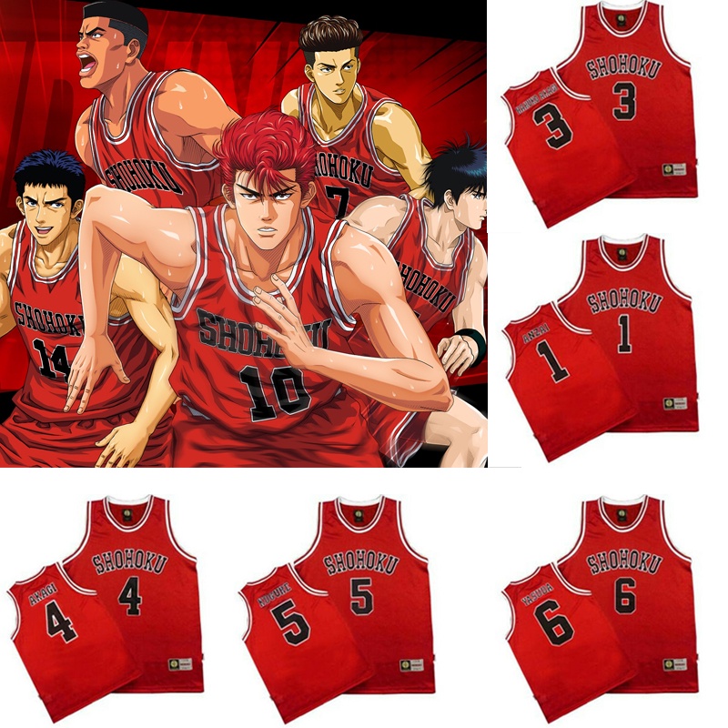 Slam Dunk Basketball SHOHOKU Jersey Cosplay Costume Athletic Apparel