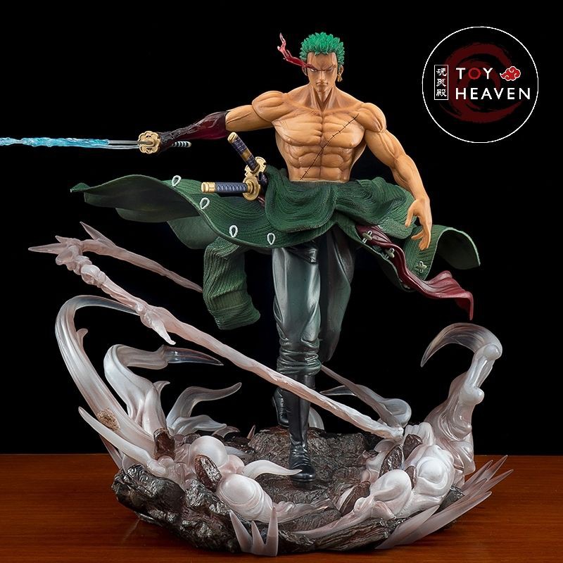 Toyheaven One Piece Hunter Fan Roronoa Zoro 29cm Figure Three Thousand World Gk 索罗三刀流 Shopee Malaysia