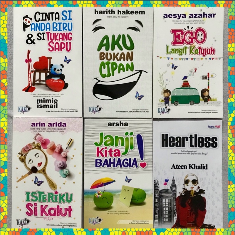 NOVEL MELAYU ATEEN KHALID HEARTLESS JANJI KITA BAHAGIA ARSHA AKU BUKAN CIPAN ISTERIKU SI KALUT CINTA SI PANDA BIRU AESYA