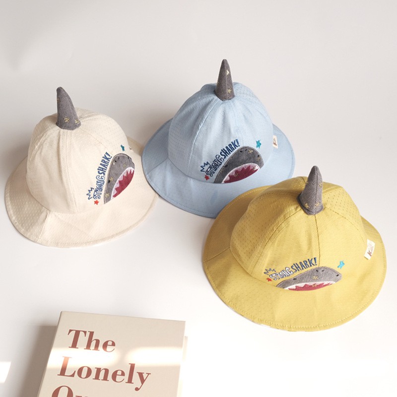 Children S Fisherman Hat With Anti Fly Rope Baby Boys Cute Shark Basin Hat Shopee Malaysia - shark bucket hat roblox shark hat shark hats