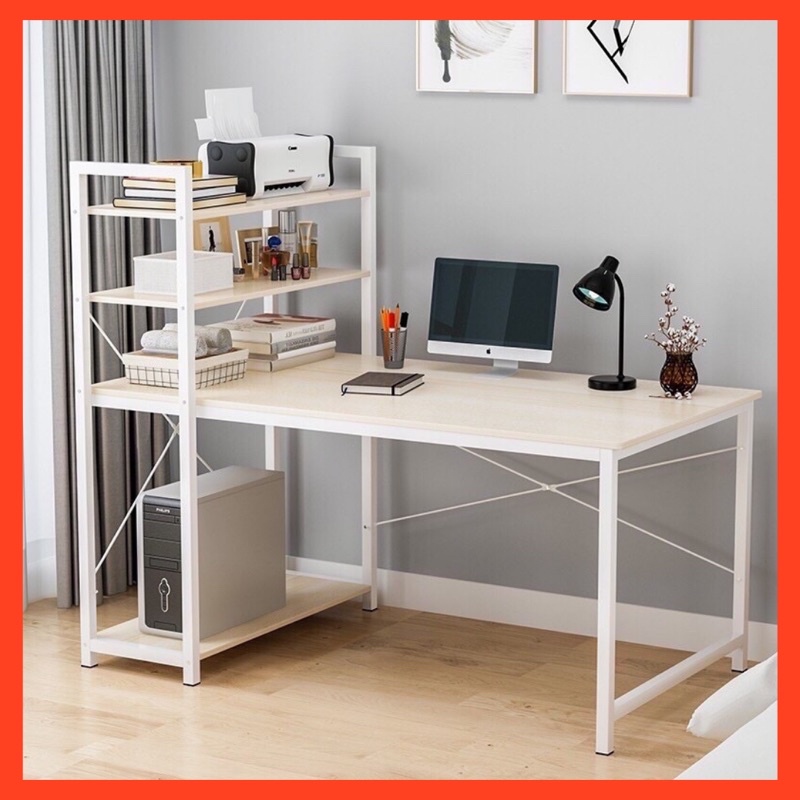 IKEA Northern Europe Office Desk With Bookshelf Combination Modern