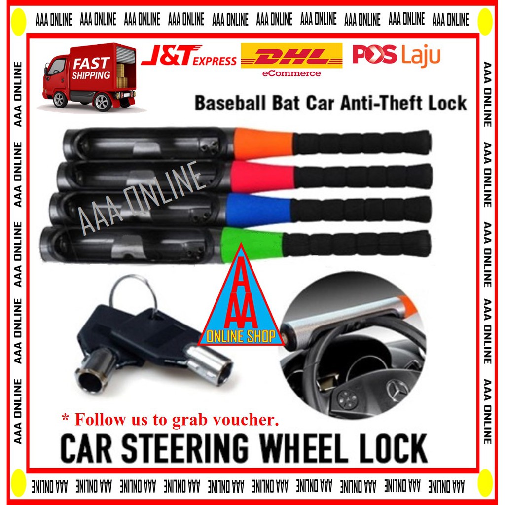 Baseball Bat Car Antitheft Lock Car Steering Wheel Lock Security Safety Anti Theft (4 Colour