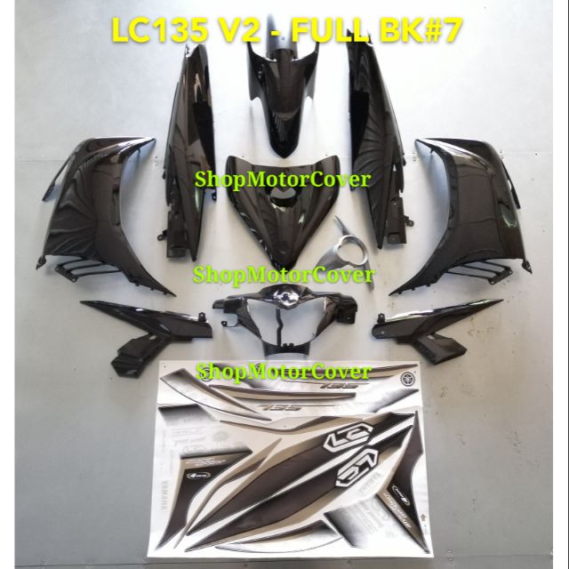 Buy Yamaha Lc135 V2 V3 Body Cover Set Full Hitam With Sticker 7 Hld Made In Malaysia Yamaha Lc135 Lcv2 Lcv3 Lcv4 Lcv5 Lcv6 Seetracker Malaysia