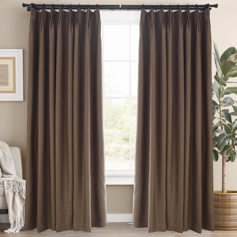 Living Room Semi Blackout Curtain Coffee Curtain Drape For Sliding