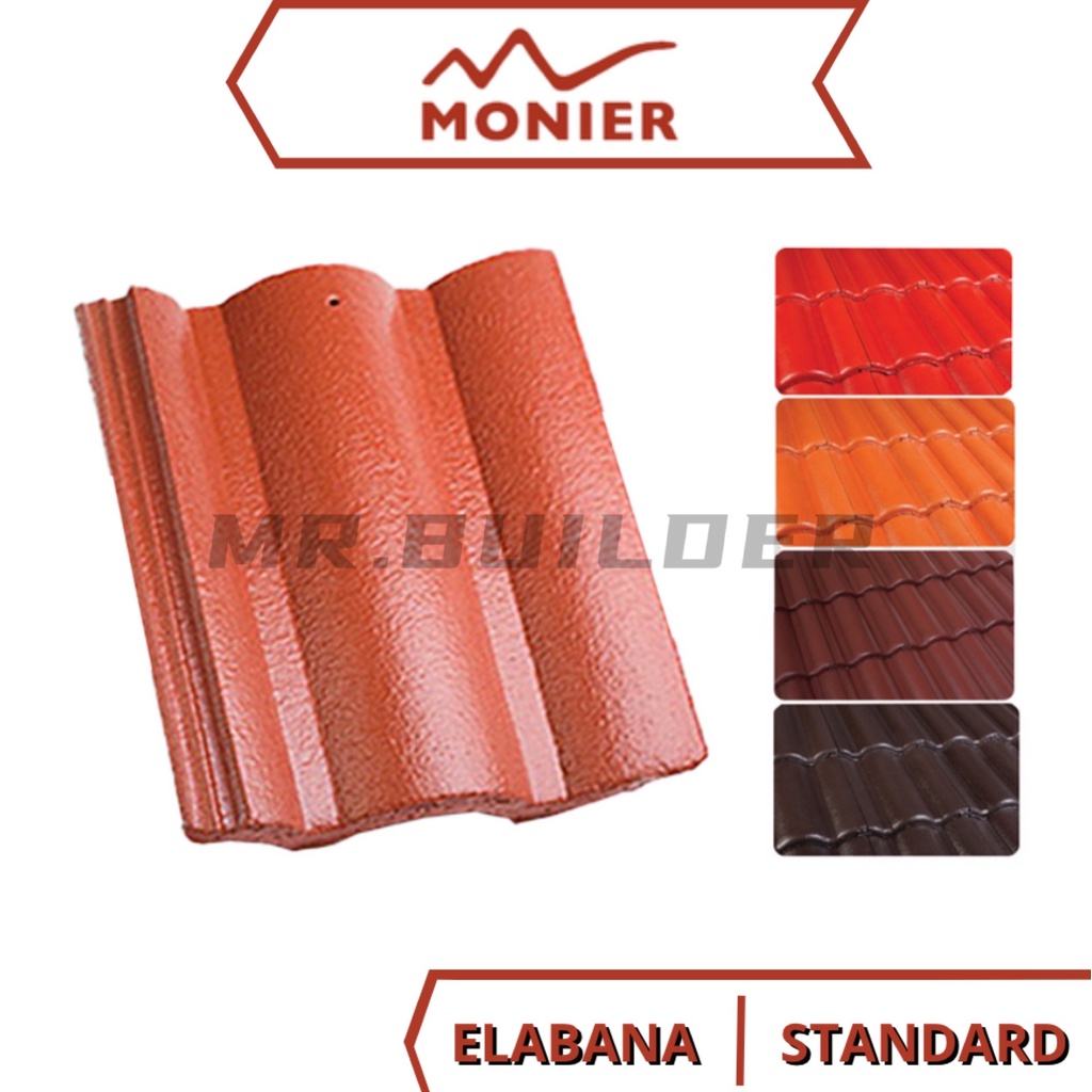 MONIER Elabana Tropical Roof Tiles Elabana Red Sunkiss Orange Ebony Atap  Roof Tiles