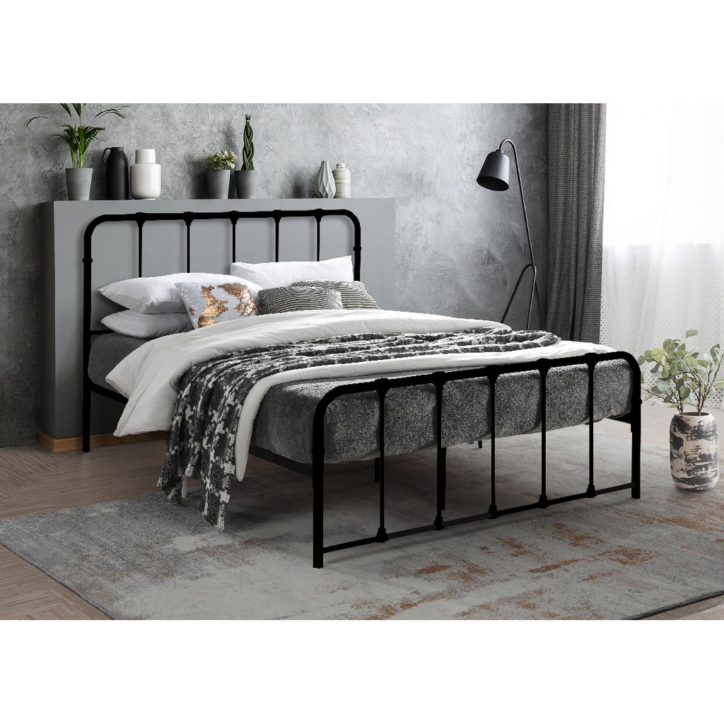 DUMEZ Metal Bed Queen Size Bed Frame Queen Bed Frame Rangka Katil Queen ...