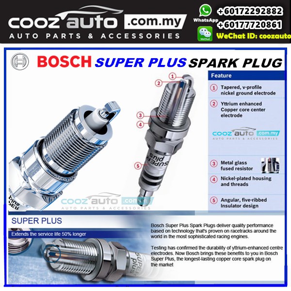 Proton Saga Fl Flx Cps Bosch Super Plus With Yttrium Spark Plug