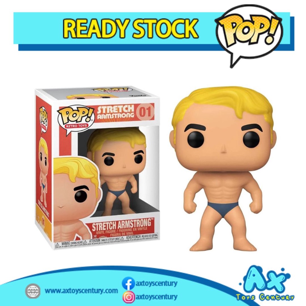 Funko Pop! Retro Toys: Stretch Armstrong #01 100% Genuine