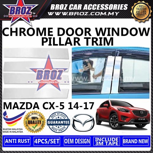 Mazda Cx 5 14 17 Car Chrome Door Window Pillar Trim Cover 4pcs Shopee Malaysia