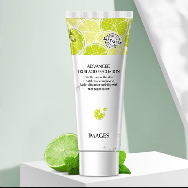 BORONG Images Fruit Acid Facial Scrub Deep Cleansing Peeling Gel Yellow Sugar Blackberry Jokyo