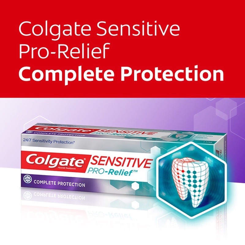 Colgate Sensitive Pro Relief Original, Complete Protection, Repair and Prevent Toothpaste 110g