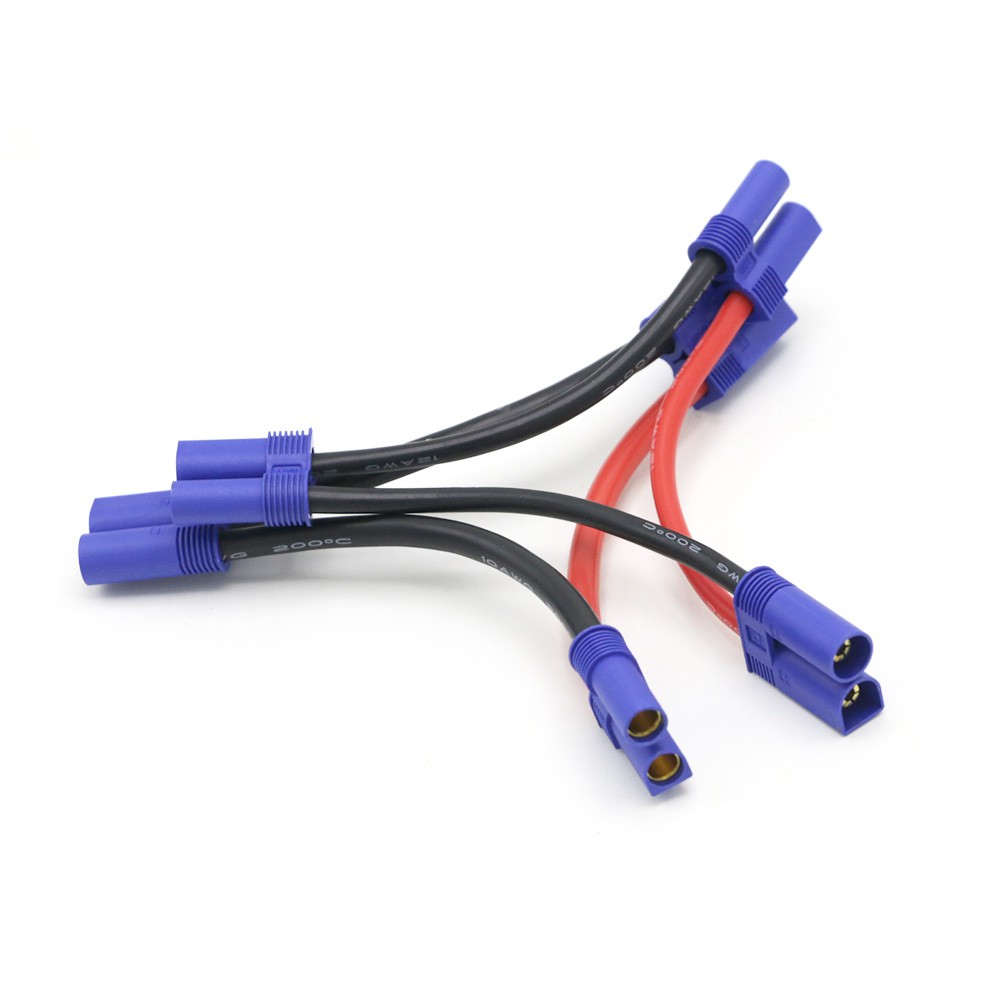 WMYCONGCONG 2 PCS EC5 Battery Parallel Y Harness Parallel EC5 Adapter 1 Female to 2 Male 12 AWG 