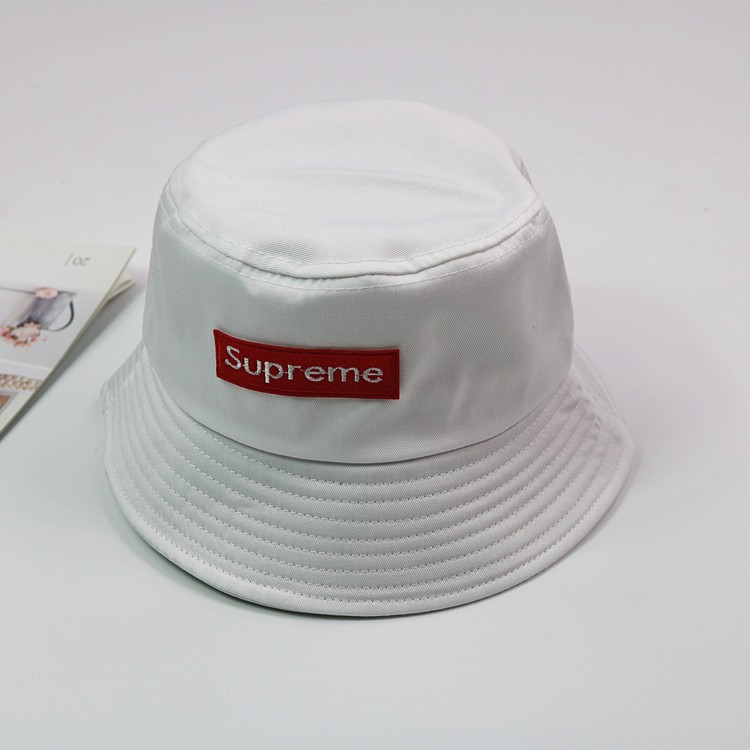supreme white bucket hat