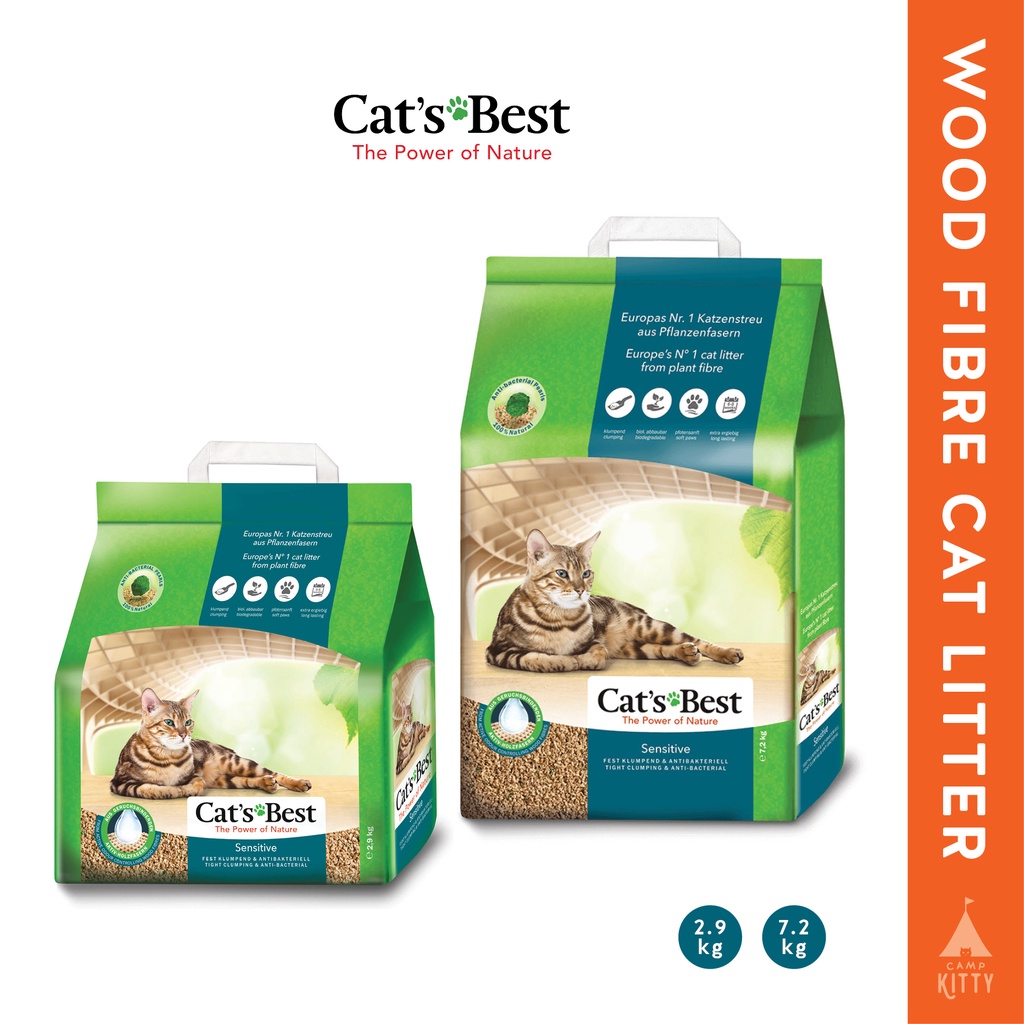 [CLEARANCE SALE] Cat's Best Sensitive Cat Litter Wood Fibre Cat