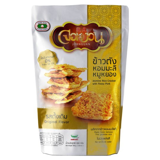 [THAILAND] JORNGUAN JASMINE RICE CRACKER WITH FLOSSY PORK 100G Shopee