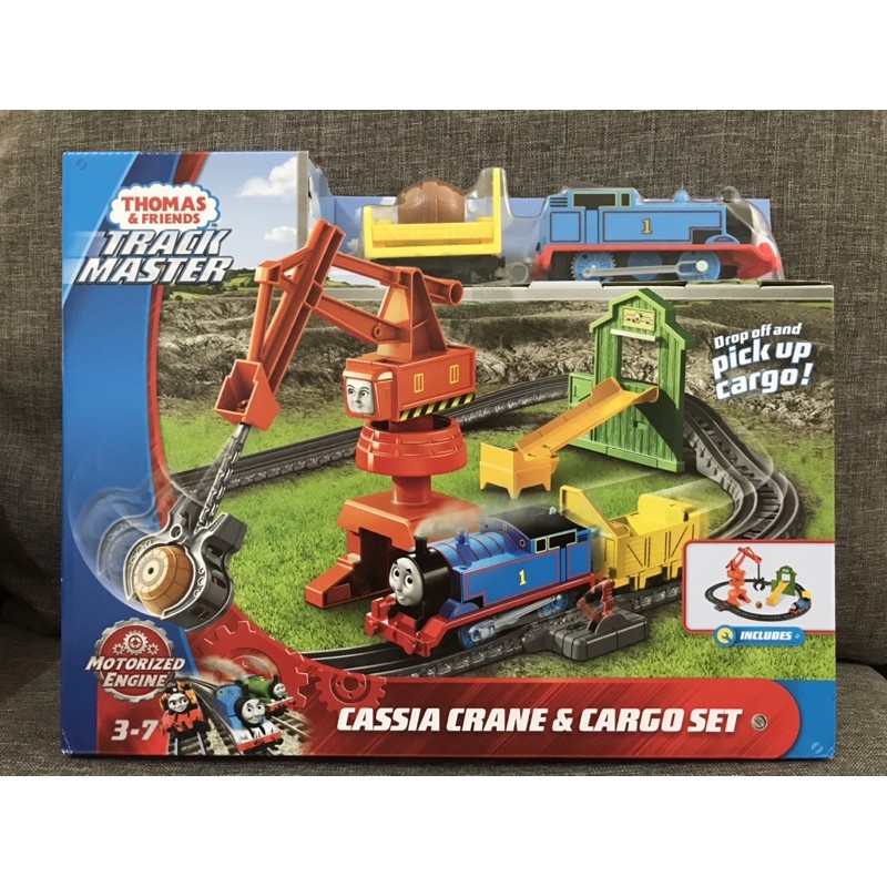 thomas & friends trackmaster cassia crane & cargo train set