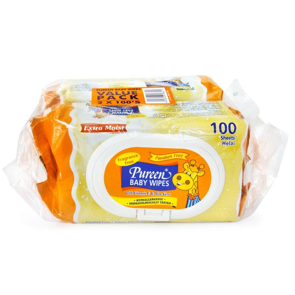 2 Tisu Basah Bayi Pureen Baby Wipes Wet Tissue Baby Fragrance Free 100s X Shopee Malaysia