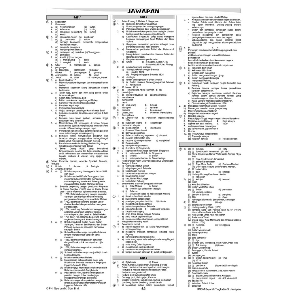 Jawapan Modul Sejarah Tingkatan 3 Kssm