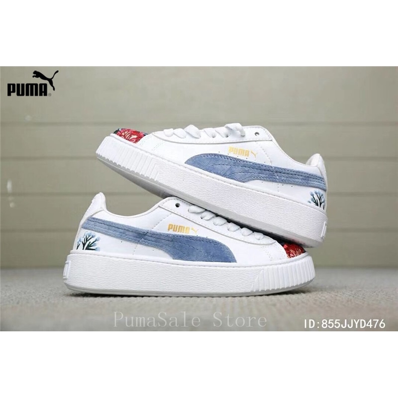 platform hyper embroidered women's sneakers